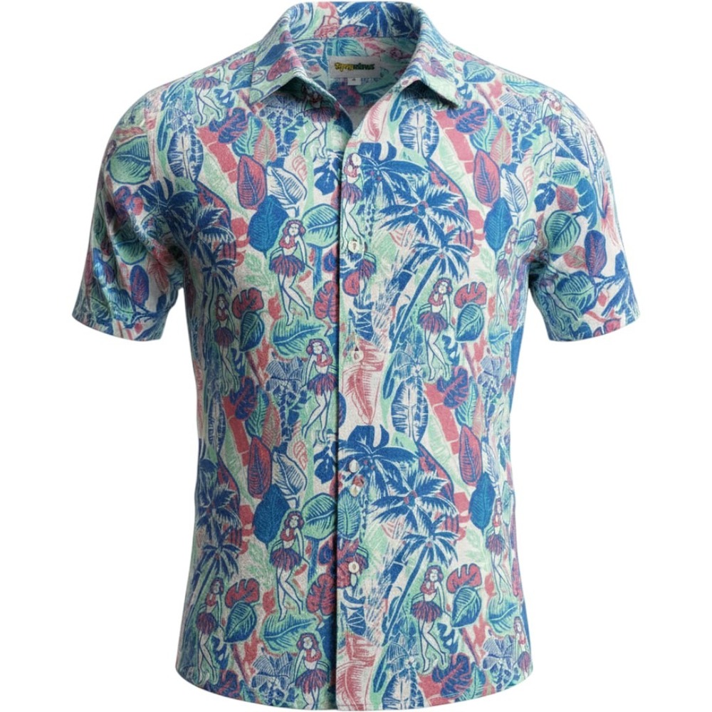 Tipsy Elves Mens Vacation The Island Breeze Hawaiian Shirt  Size XL